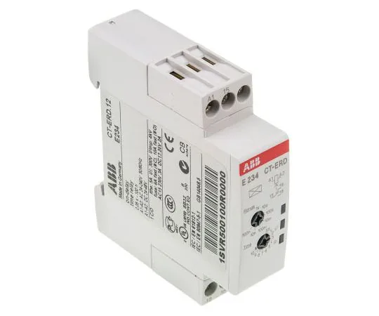 63-7583-17 ABB ON Delay Single Timer Relay, Screw, 0.05 s → 100 h, SPDT, 1 Contacts, SPDT, 24 → 240 V ac, 24 1SVR500100R0000 CT-ERD.12