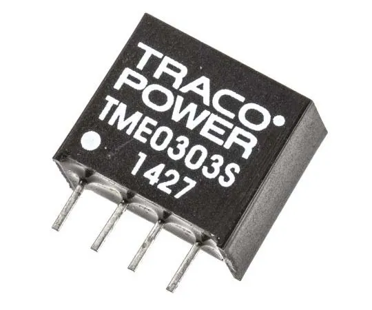 63-7724-86 TRACOPOWER TME 1W Isolated DC-DC Converter Through Hole, Voltage in 2.7 → 3.3 V dc, Voltage out 3.3V dc TME 0303S