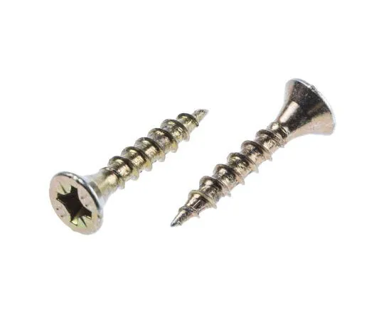 63-7585-74 Pozisquare Countersunk Steel Wood Screw Yellow Passivated, Zinc Plated, 4mm Thread, 25mm Length ULT/050