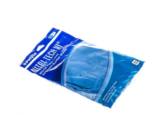 63-7596-67 BM Polyco Nitrile Chemical Resistant Gloves, size 9, Blue 508-1919