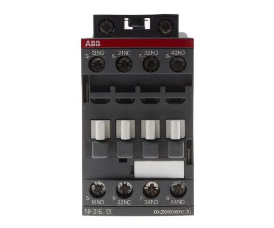 63-7739-28 ABB 4 Pole Contactor, 6 A, 230 V ac/dc Coil, AF Range, 3NO/1NC 1SBH137001R1331  NF31E-13