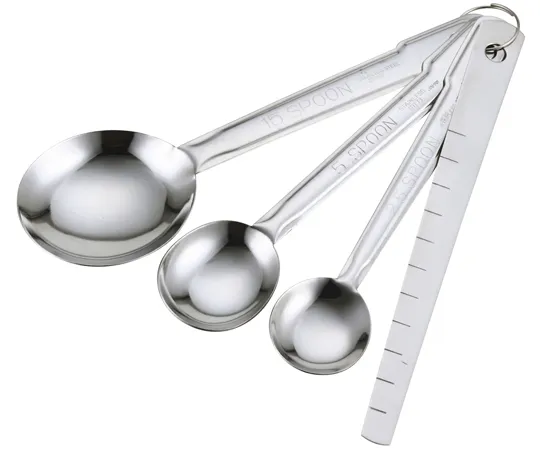 69-6396-72　KK Stainless Steel Measuring Spoon Set (With Thin Spatula)　DH8121