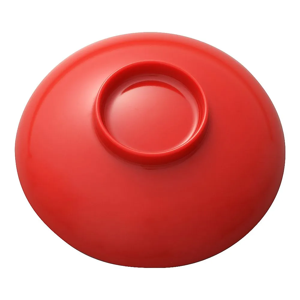 62-6853-80 Melamine No. 13 Kasumi type soup bowl, red lid