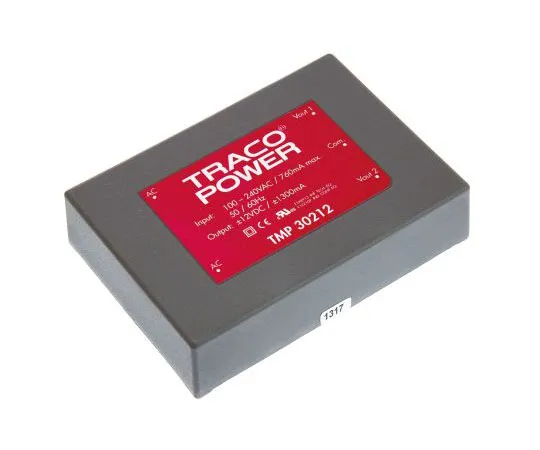 63-7654-67 TRACOPOWER 30W Dual Output Embedded Switch Mode Power Supply SMPS, 1.3A, ±12V dc Encapsulated TMP 30212
