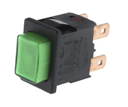 63-7566-61 Marquardt Double Pole Double Throw (DPDT) Latching Green LED Push Button Switch, 12.9 x 19.2mm, 230V 1687.1104