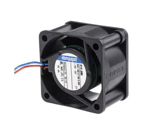 63-7557-77 ebm-papst 400J Series Axial Fan, 40 x 40 x 25.4mm, 24m³/h, 3.6W, 24 V dc 414JHH