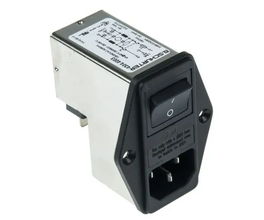63-7585-68 Male C14 IEC Filter Panel Mount,Rated At 4A,250 V ac 4304.4003