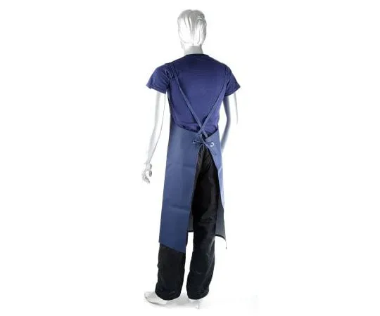63-7660-10 Alpha Solway Chemsol Hygiene Navy EPVC Chemical Resistant, Food Safe Reusable 1.07m Apron CHA 42/36 Navy