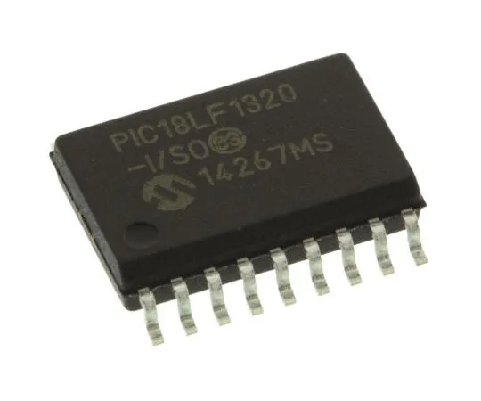 63-7660-55 Microchip, 8bit PIC Microcontroller, 40MHz, 8 kB, 256 B Flash, 18-Pin SOIC PIC18LF1320-I/SO