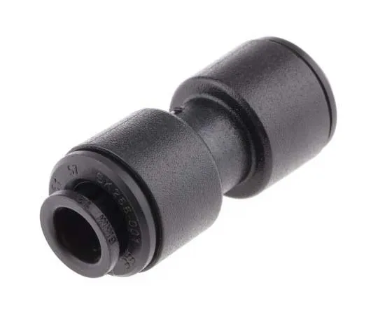 63-7718-41 John Guest PM Pneumatic Straight Tube-to-Tube Adapter, Push In 6 mm PM0406E