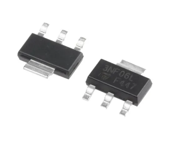63-7579-54 STN3NF06L N-Channel MOSFET, 4 A, 60 V STripFET, 3 + Tab-Pin SOT-223 STMicroelectronics STN3NF06L