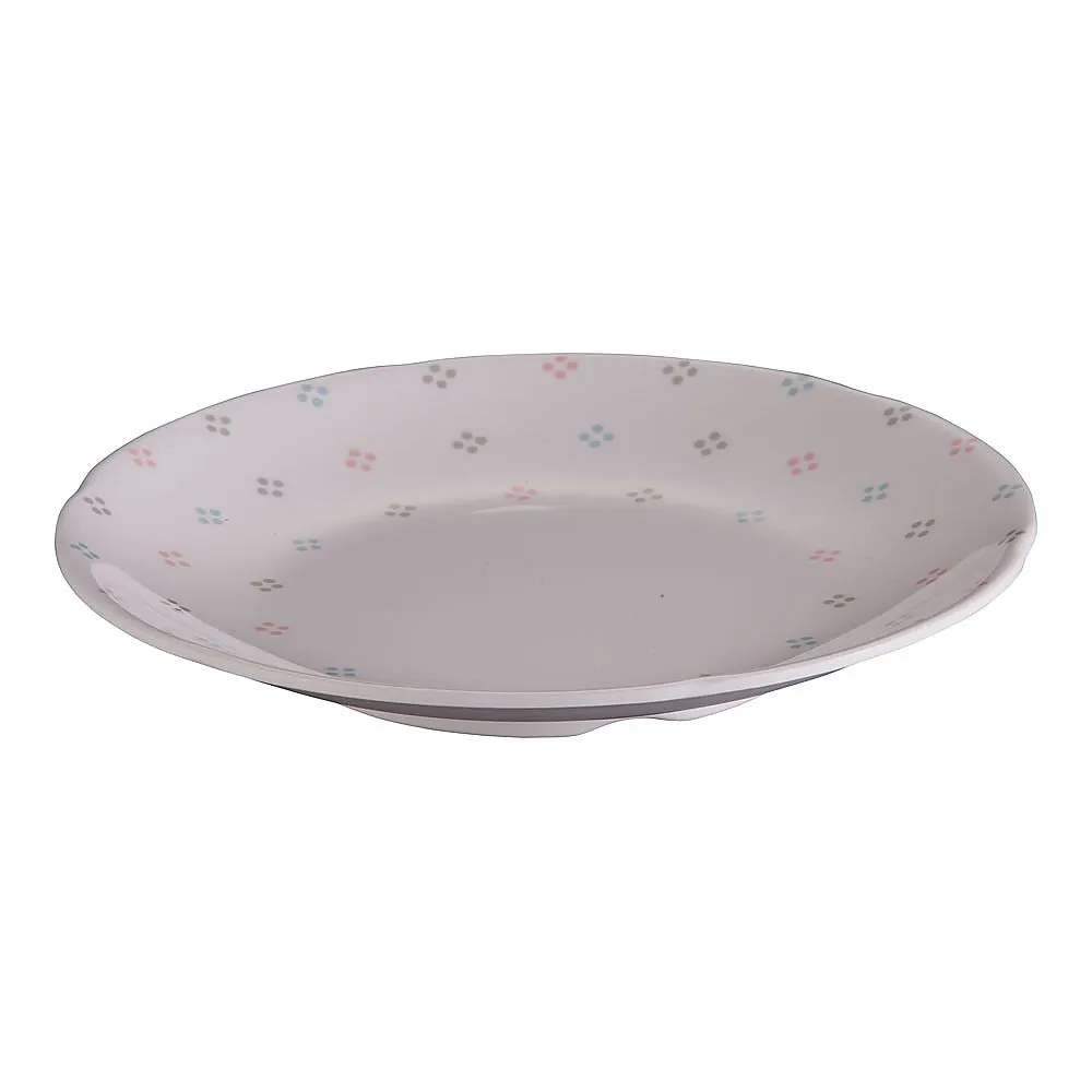 62-6849-81 Melamine "Hanamon" Round Plate Large M-327-KA