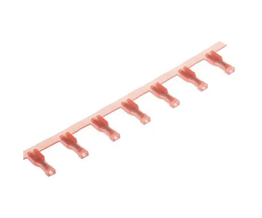 63-7687-03 TE Connectivity Ultra-Fast .110 Series Red Insulated Crimp Receptacle, 2.79 x 0.51mm, 0.3mm² to 0.8mm², 22AWG to 18AWG, 2-520083-2
