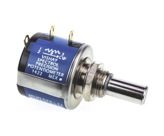 63-7560-18 Vishay 1 Gang 3 Turn Rotary Wirewound Potentiometer with a 6.35 mm Dia. Shaft, 5kΩ, ±5%, 1W, Linear 533B1502JL 533B1502JL