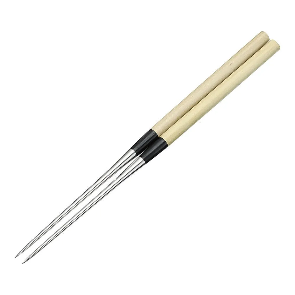 64-9289-71 Genuine Grilled Stainless Steel Flat Pattern Chopsticks 120 mm BML2201
