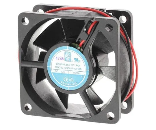 63-7666-27 RS PRO Axial Fan, 60 x 60 x 25mm, 23cfm, 2.8W, 12 V dc 668-8827