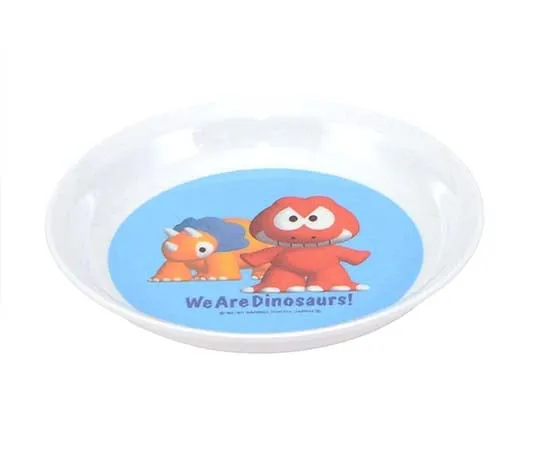 63-7201-69 Melamine Children's Dinosaurs Snack Plate MC-34D 0382420