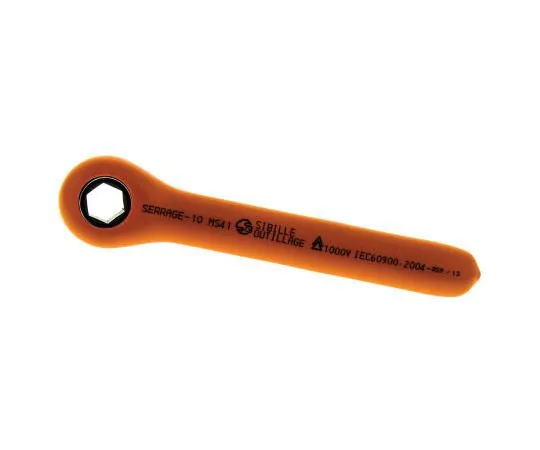 63-7556-97 Sibille Factory Insulated 10 mm Ratchet Ring Spanner, Hexagon MS41RS-10