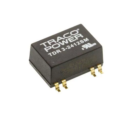 63-7724-81 TRACOPOWER TDR 3SM 3W Isolated DC-DC Converter Surface Mount, Voltage in 18 → 36 V dc, Voltage out 12V dc TDR 3-2412SM