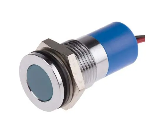 63-7717-88 RS PRO Blue Indicator, 220 V ac, 14mm Mounting Hole Size, Lead Wires Termination, IP67 703-8964