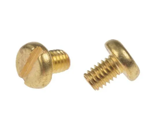 63-7575-48 RS, M4 Pan Head, 6mm Brass Slot0.7 483-1505
