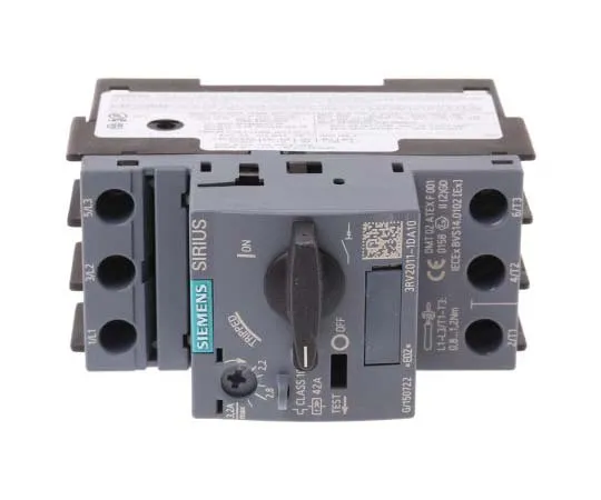 63-7721-93 Siemens Sirius Innovation 690 V Motor Protection Circuit Breaker, 3P Channels, 2.2 → 3.2 A, 10 kA 3RV2011-1DA10
