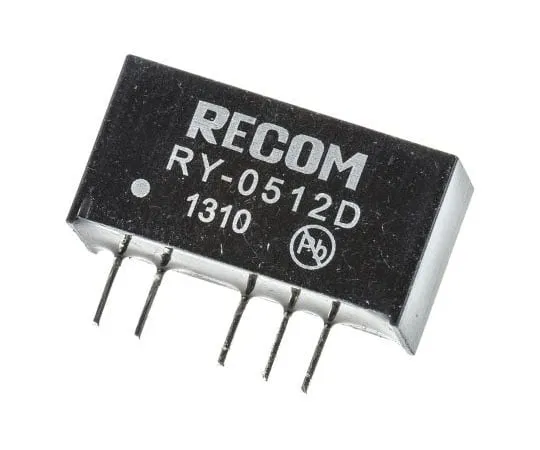 63-7672-67 Recom RY 1W Isolated DC-DC Converter Through Hole, Voltage in 4.75 → 5.25 V dc, Voltage out ±12V dc RY-0512D