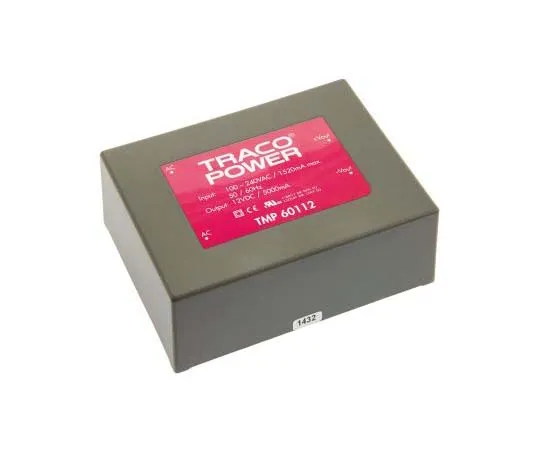 63-7725-42 TRACOPOWER 60W 1 Output Embedded Switch Mode Power Supply SMPS, 5A, 12V dc Encapsulated TMP 60112