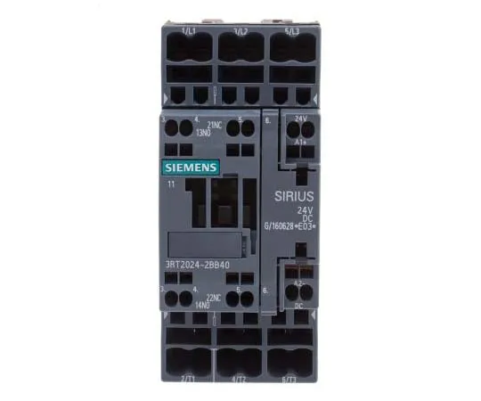 63-7721-66　Siemens 3 Pole Contactor, 12 A, 24 V dc Coil, SIRIUS Innovation, 3NO, 5.5 kW　3RT2024-2BB40