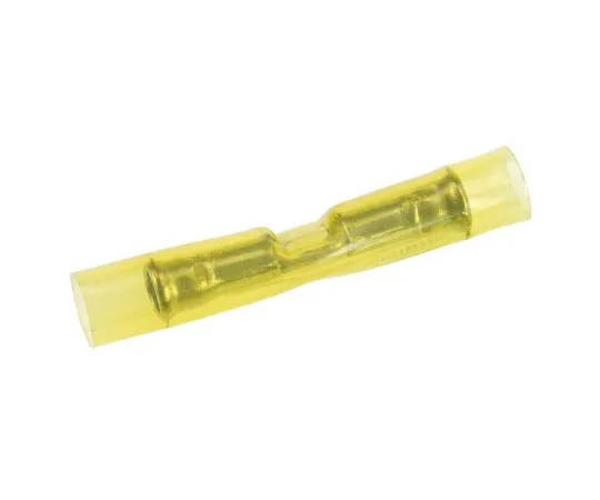 63-7681-54 TE Connectivity PIDG Butt Wire Splice Connector, Yellow, Insulated, Tin Plated 26 → 24 AWG 323994