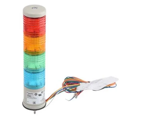 63-7718-69 Harmony Harmony XVC4 LED Beacon Tower, 4 Light Elements, Red/Green/Orange/Blue, 24 V ac/dc XVC4B4K