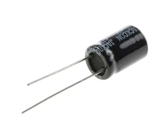 63-7736-81　RS PRO 470μF 25V dc Aluminium Electrolytic Capacitor, Through Hole 10 (Dia.) x 15mm +105°C 10mm 5mm 15mm　170-1197