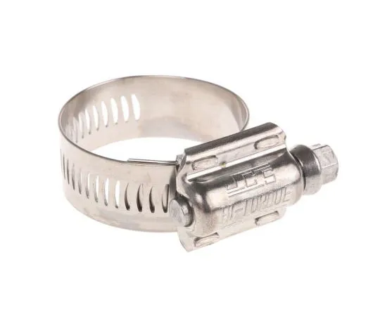 63-7586-86 HI-TORQUE Stainless Steel Slotted Hex Worm Drive, 16mm Band Width, 25mm - 40mm Inside Diameter HTM40P