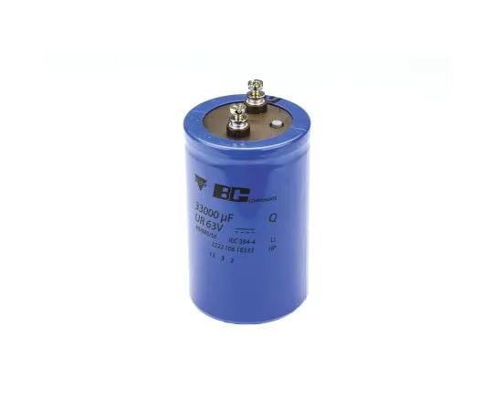 63-7687-25 Vishay 33000μF 63V dc Aluminium Electrolytic Capacitor, Chassis Mount 65 (Dia.) x 105mm +85°C 65mm MAL210618333E3