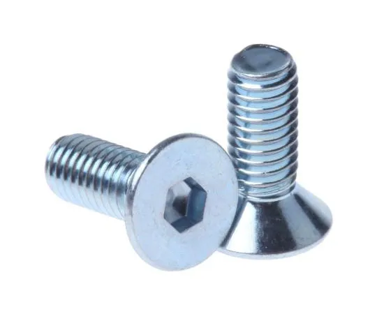 63-7577-23 RS Pro M3 x 8mm Hex Socket Countersunk Screw Bright Zinc Plated Steel 483-9751