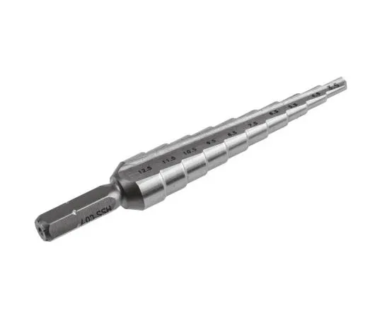 63-7597-34 EXACT HSS 3.5 → 12.5mm Step Drill Bit, 10 Steps 5362