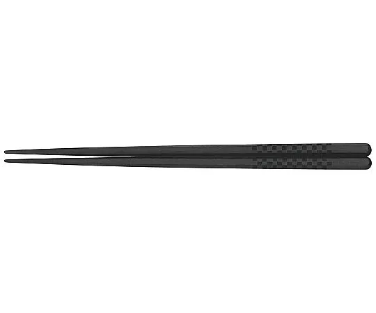69-5198-54 Ichimatsu Pattern Rokkaku Chopsticks 22.5 cm Black (G-PET) 1026940