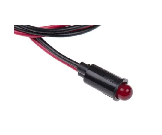 63-7622-80 Dialight Red Indicator, Lead Wires Termination, 12 V dc, 6.4mm Mounting Hole Size 559-0103-007F