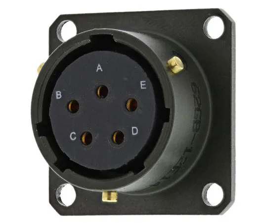 63-7621-97 Amphenol 62GB Series, 5 Way Box Mount MIL Spec Circular Connector Receptacle, Socket Contacts,Shell Size 14, Bayonet 62GB-12E14-05SN