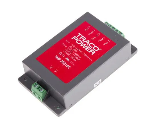 63-7654-83 TRACOPOWER 30W Triple Output Embedded Switch Mode Power Supply SMPS, 1.5 A, 4 A, 250 mA, 3.3/5/12V dc Encapsulated TMP 30316C