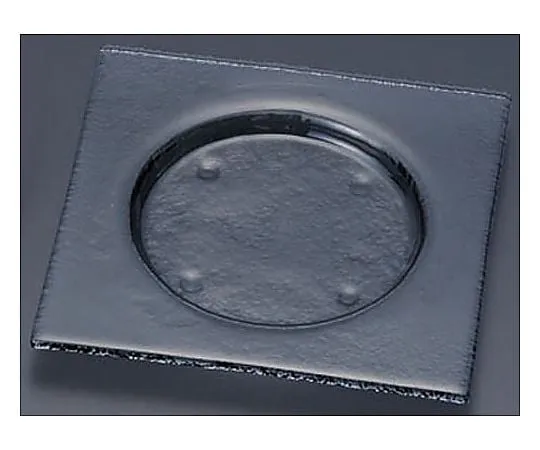 62-6835-70 Tiger Glass Square Plate 203 Gray 163-192-03