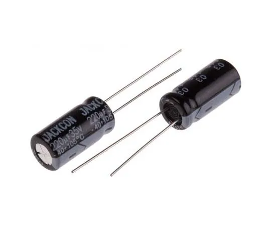 63-7737-07 RS PRO 220μF 35V dc Aluminium Electrolytic Capacitor, Through Hole 8 (Dia.) x 16mm +105°C 8mm 3.5mm 16mm 170-1216
