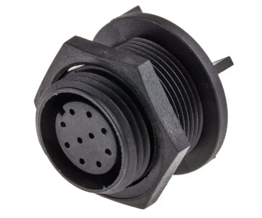 63-7634-25 Bulgin Buccaneer 400 Series Panel Mount Connector, 10 contacts Plug PX0413/10S/PC