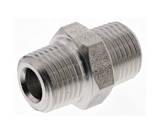 63-7558-69 Legris Stainless Steel Hexagon Straight Coupler 1/8in R(T) Male x 1/8in R(T) Male 1821 10 10