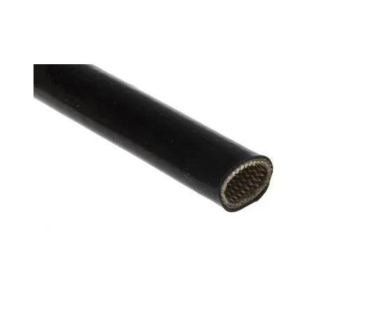 63-7664-99 RS Expandable Braided Silicone Rubber Glass Black Cable Sleeve, 12mm Diameter, 1m Length 668-1232