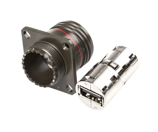 63-7618-41 Amphenol USBF TV Series, Panel Mount, Version Type A Type A USB Connector, Receptacle USBF TV 21 G