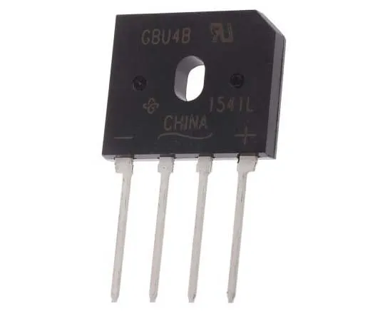 63-7710-64 Vishay GBU4B-E3/51, Bridge Rectifier, 4A 100V, 4-Pin GBU GBU4B-E3/51