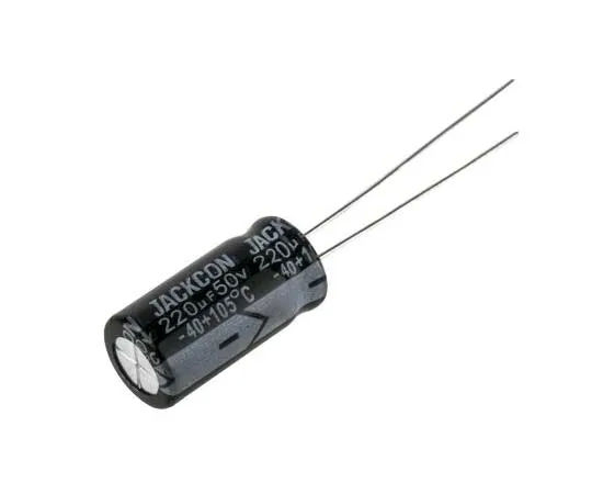 63-7737-45 RS PRO 220μF 50V dc Aluminium Electrolytic Capacitor, Through Hole 8 (Dia.) x 16mm +105°C 8mm 3.5mm 16mm 170-1250