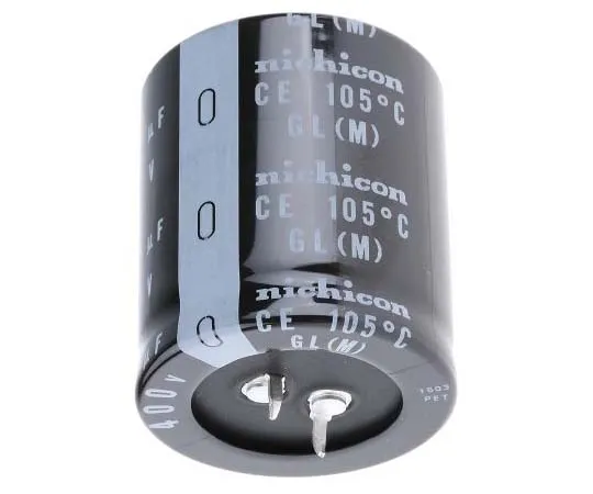 63-7746-19 Nichicon 820μF 400V dc Aluminium Electrolytic Capacitor, Through Hole 35 (Dia.) x 40mm +105°C 35mm 10mm LGL2G821MELC40