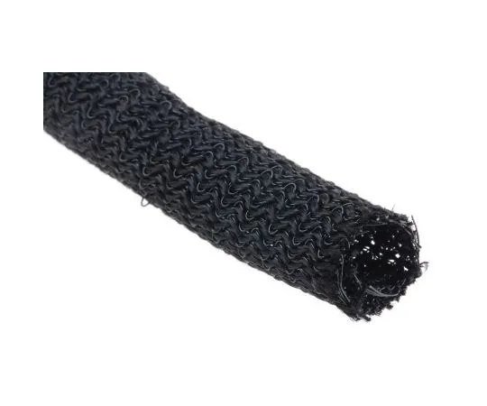 63-7665-06 RS Braided PET Black Cable Sleeve, 7mm Diameter, 3m Length 668-1264